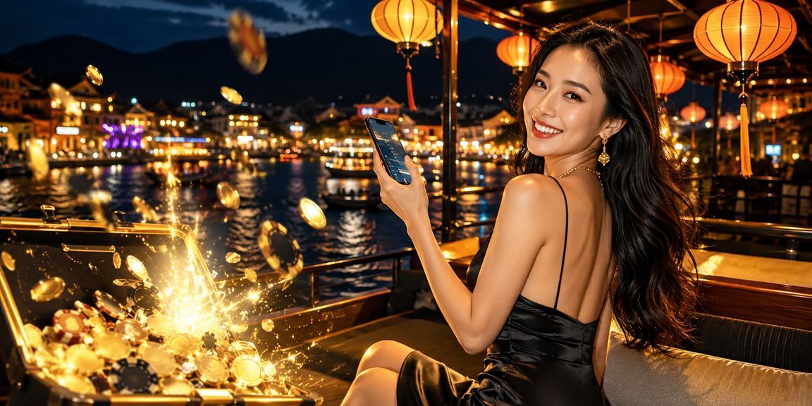 Du khách tại phố cổ Hội An trải nghiệm casino di động trong không khí chợ đêm lung linh